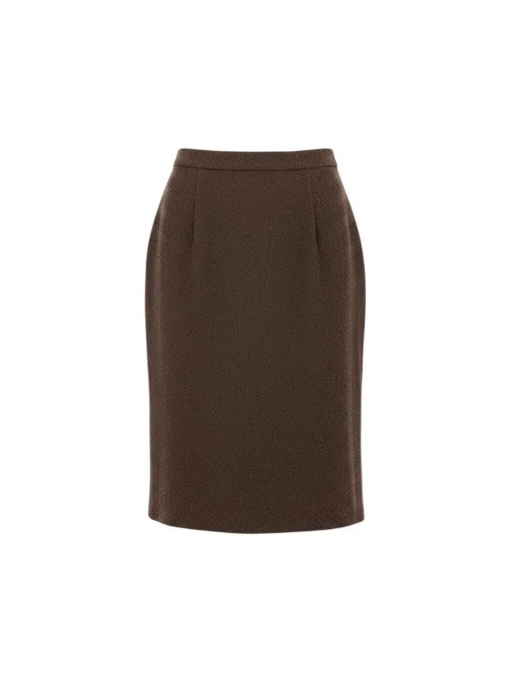 Chanel Tweed Pencil Skirt Brown